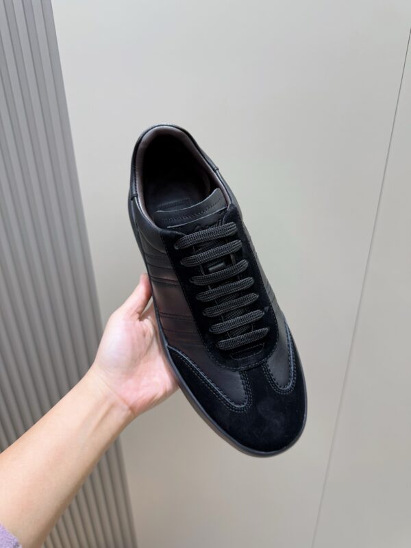 Brioni Cowhide Leather Contrasting Casual Sports Shoes - Image 4