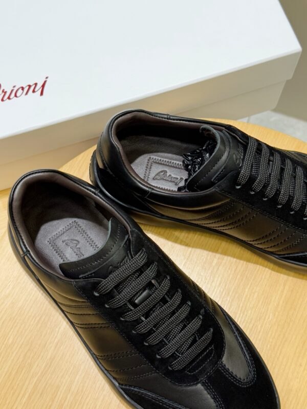 Brioni Cowhide Leather Contrasting Casual Sports Shoes - Image 8