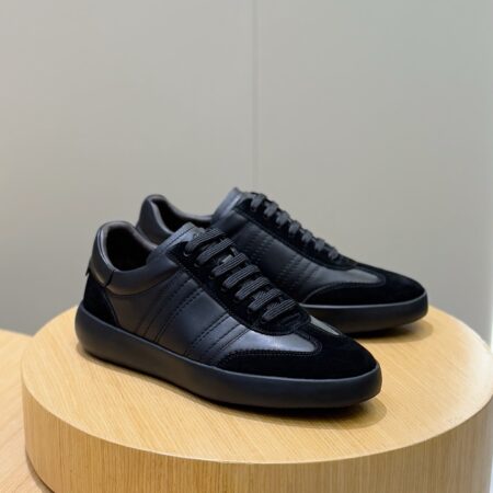 Brioni Cowhide Leather Contrasting Casual Sports Shoes