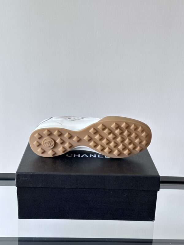 Chanel Panda Colored Light Diamond Grid Tennis Shoes - Image 9
