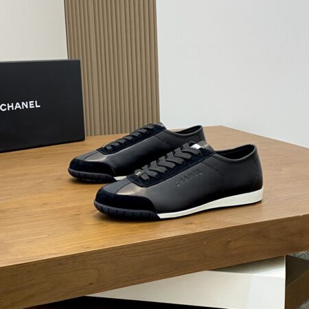 Chanel Men's Cowhide Leather 23C Panda Sports Shoes