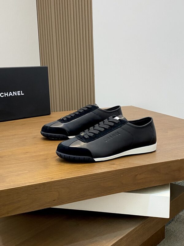 Chanel Men's Cowhide Leather 23C Panda Sports Shoes