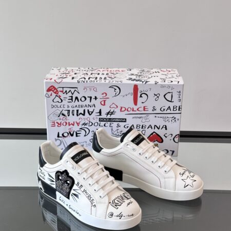 Dolce & Gabbana New Men's Cowhide Leather Casual Sports Shoes