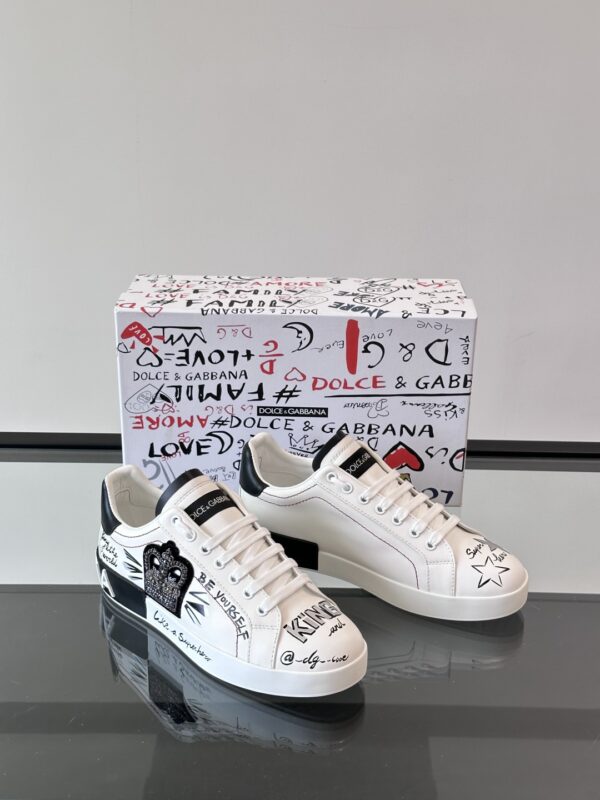 Dolce & Gabbana New Men's Cowhide Leather Casual Sports Shoes