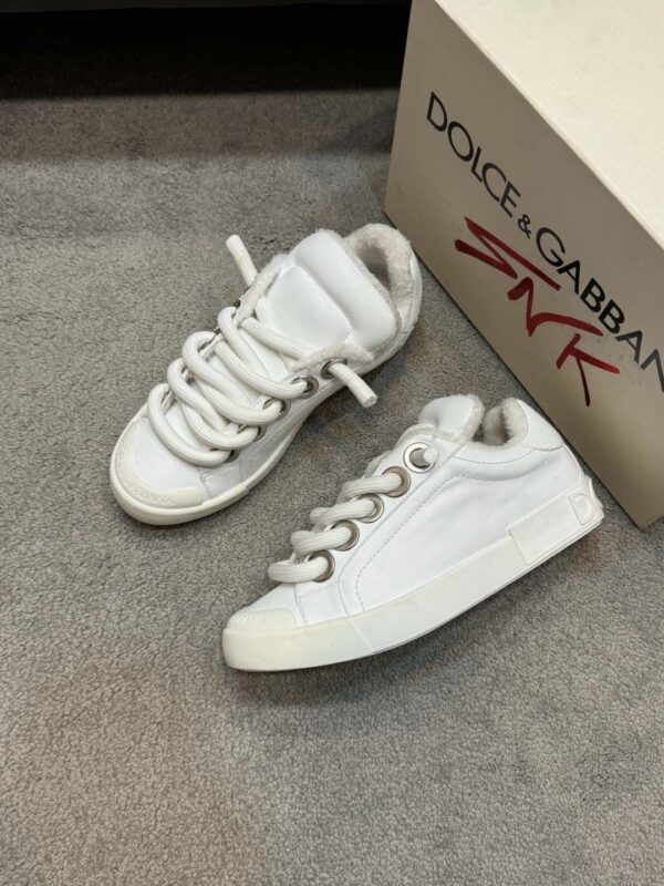 Dolce & Gabbana Portofino New White Sneakers Sports Shoes - Image 3