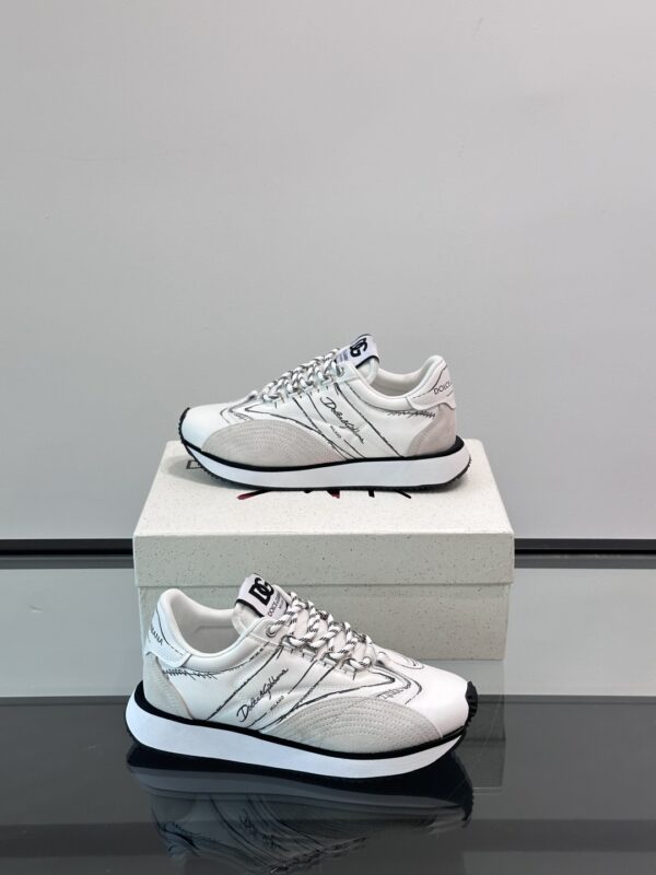 Dolce & Gabbana New Breathable Sports Shoes Made Of Cowhide And Fabric - Image 5