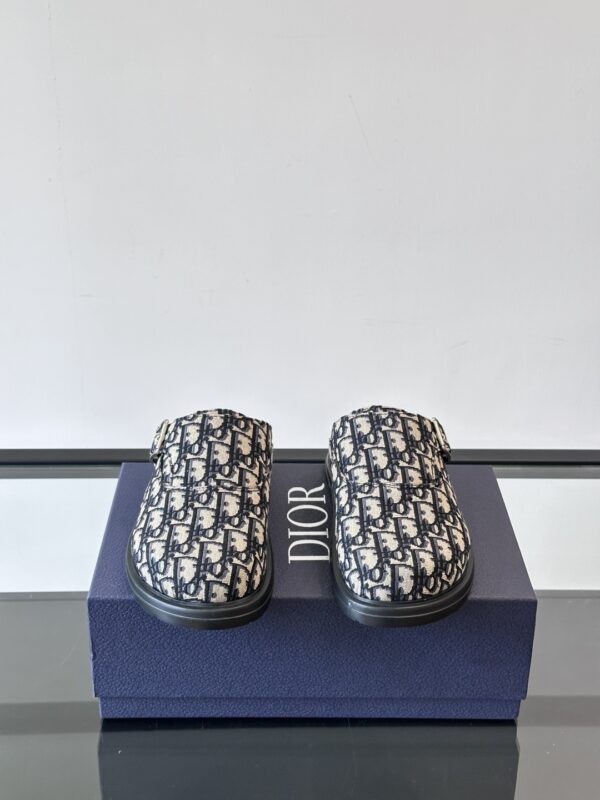 Christian Dior Aqua Oblique Printed Men's Hooded Muller Shoes - Image 3