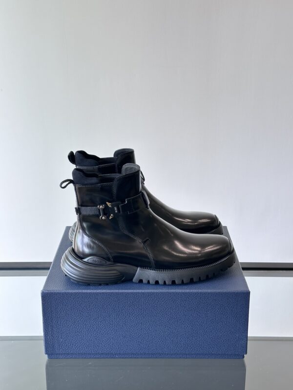 Christian Dior Buffalo High Quality Cowhide Leather Men's High Boots - Image 2