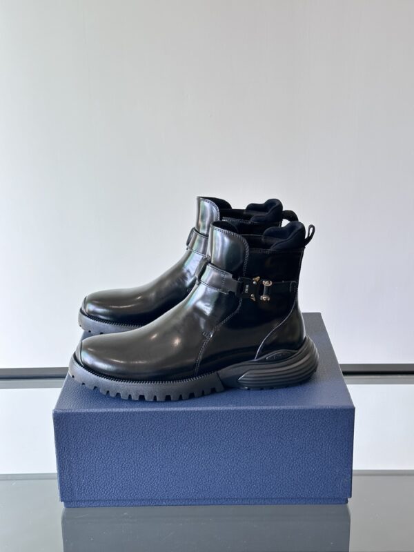 Christian Dior Buffalo High Quality Cowhide Leather Men's High Boots - Image 4