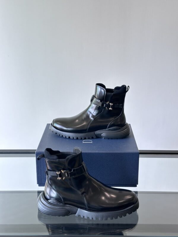 Christian Dior Buffalo High Quality Cowhide Leather Men's High Boots - Image 5