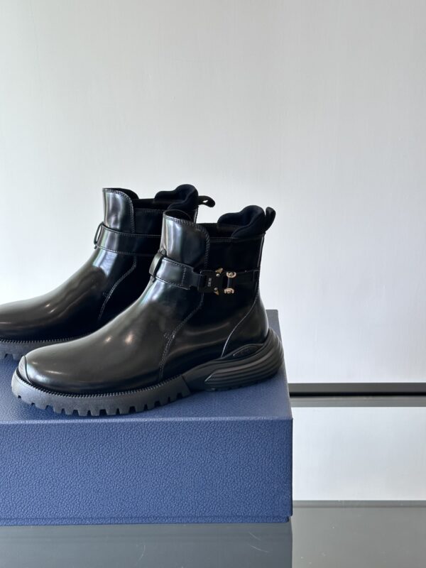 Christian Dior Buffalo High Quality Cowhide Leather Men's High Boots - Image 8