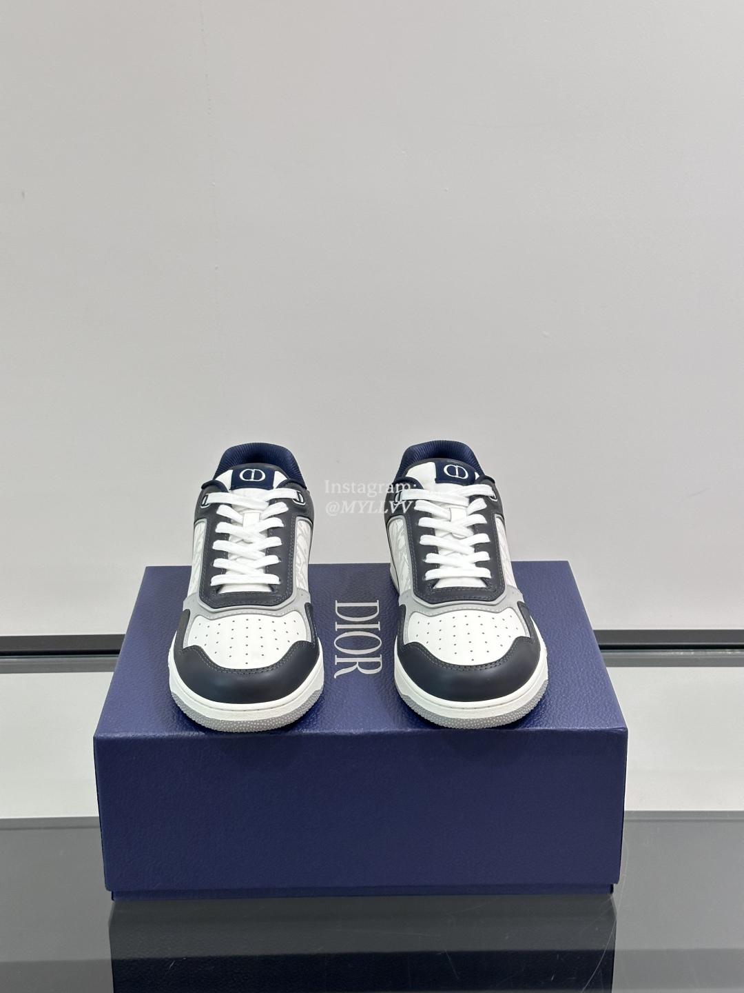 Christian Dior Peace Sign Pattern Low Cut B27 Casual Sports Shoes - Image 3