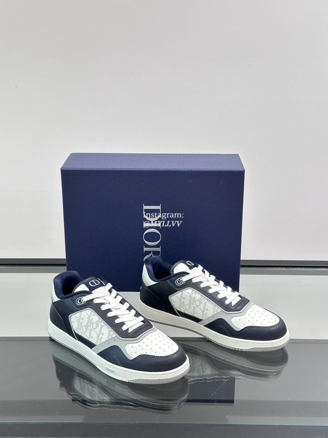 Christian Dior Peace Sign Pattern Low Cut B27 Casual Sports Shoes