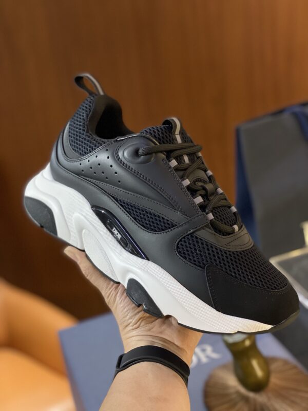 Christian Dior B22 Cowhide Leather Mesh Fabric Men's Sports Shoes - Image 4