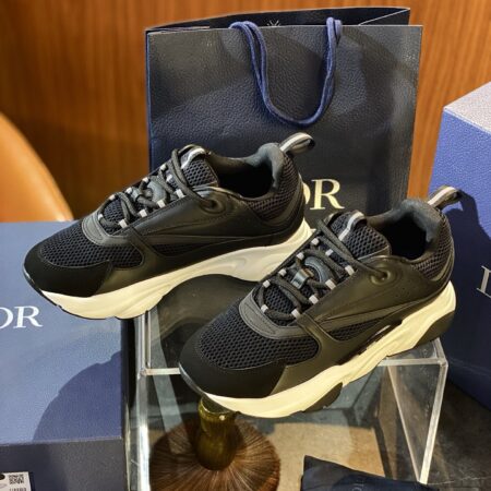 Christian Dior B22 Cowhide Leather Mesh Fabric Men's Sports Shoes