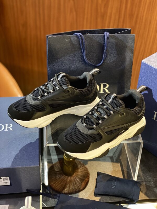 Christian Dior B22 Cowhide Leather Mesh Fabric Men's Sports Shoes