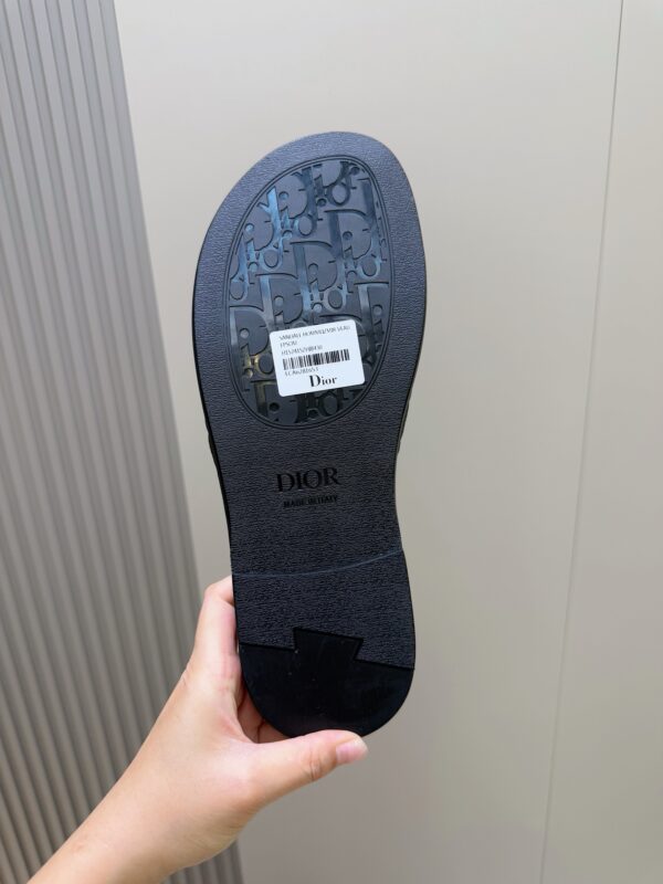 Christian Dior Alias Oblique Printed Men's Cowhide Leather Slippers - Image 7