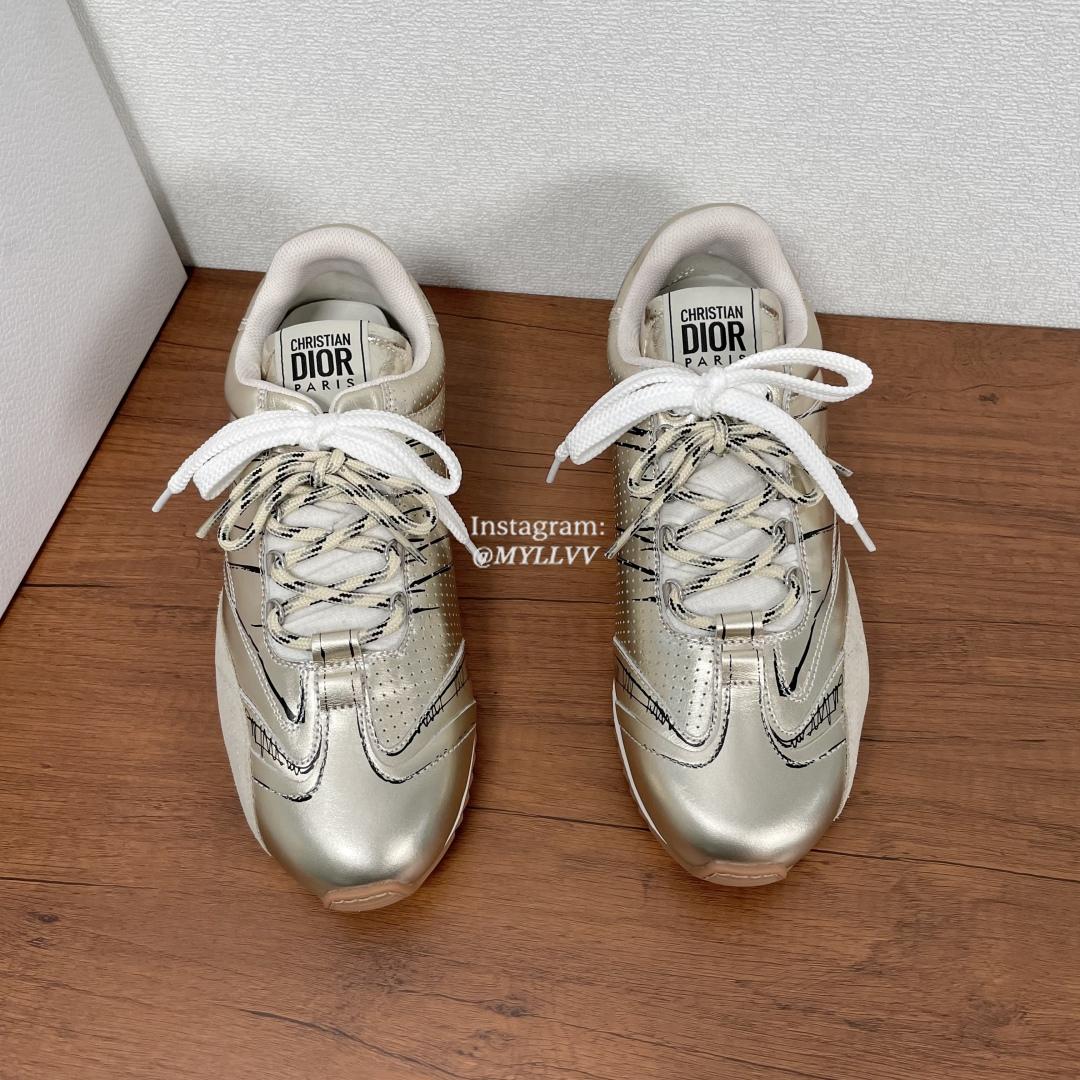 Christian Dior D-Sketch Nylon Cowhide Leather Men's Sports Shoes - Image 3