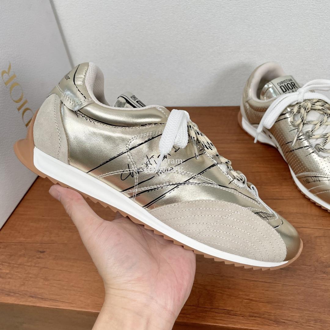 Christian Dior D-Sketch Nylon Cowhide Leather Men's Sports Shoes - Image 4