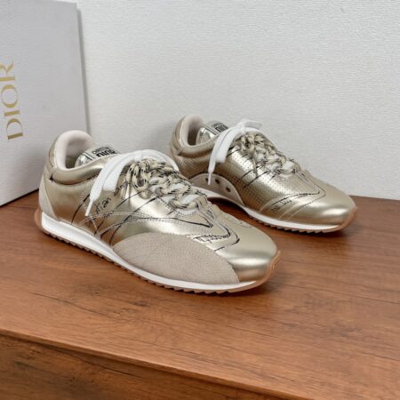 Christian Dior D-Sketch Nylon Cowhide Leather Men's Sports Shoes