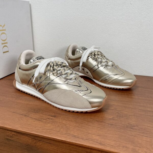 Christian Dior D-Sketch Nylon Cowhide Leather Men's Sports Shoes