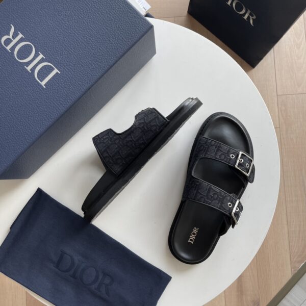 Christian Dior Aqua CD Diamond Pattern Canvas Men's Casual Sandals - Image 3