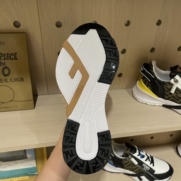 Fendi High Quality Napa Color Blocked Low Cut Sneakers - Image 9