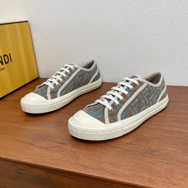 Fendi Couple's Embossed Canvas Sports Shoes - Image 2
