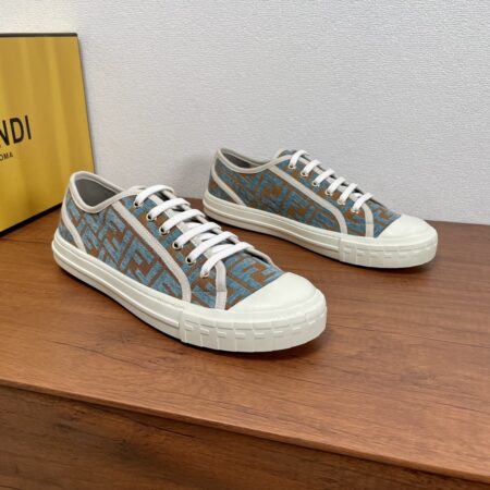 Fendi Couple's Embossed Canvas Sports Shoes