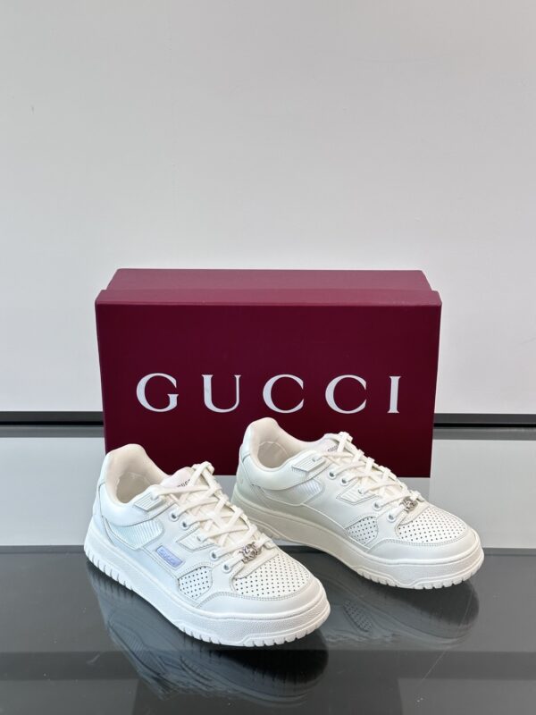Gucci GG Couple's Cowhide Leather Casual Sports Shoes