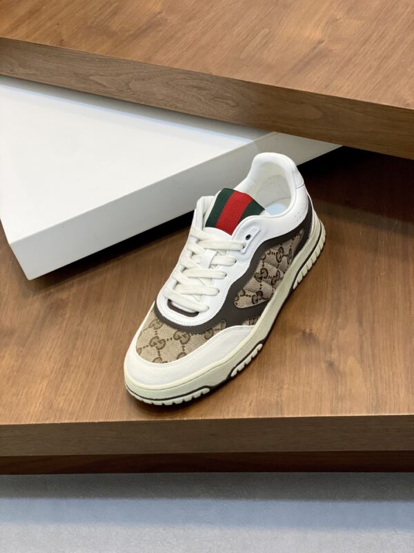 Gucci Re Web Series Men's Cowhide Leather Casual Sports Shoes - Image 6