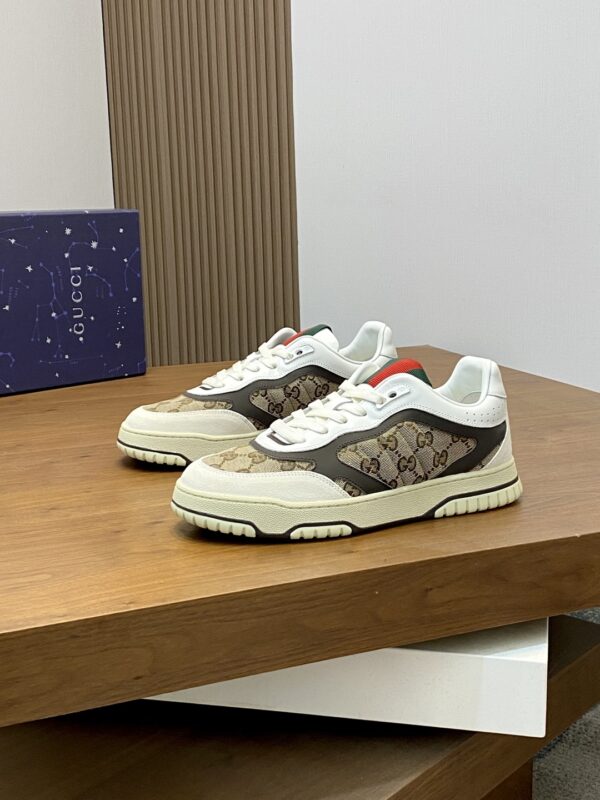 Gucci Re Web Series Men's Cowhide Leather Casual Sports Shoes