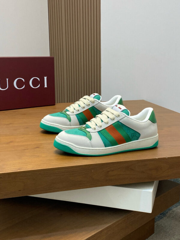Gucci High Quality Cowhide Leather Men's Casual Sports Shoes