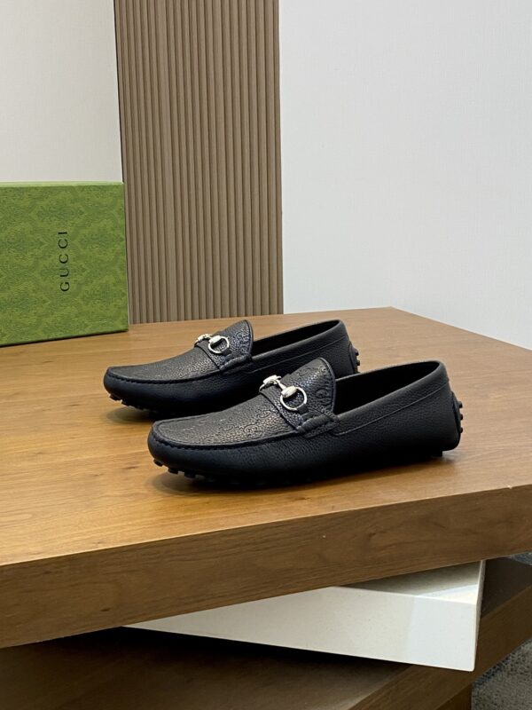 Gucci Men's Classic Cowhide Leather Bean Shoes