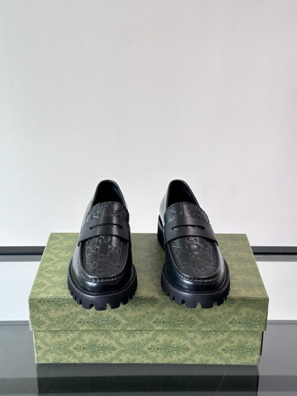 Gucci High End Genuine Leather Men's Casual Leather Shoes - Image 3