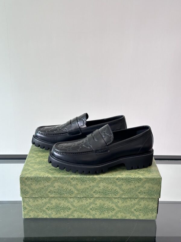 Gucci High End Genuine Leather Men's Casual Leather Shoes - Image 4