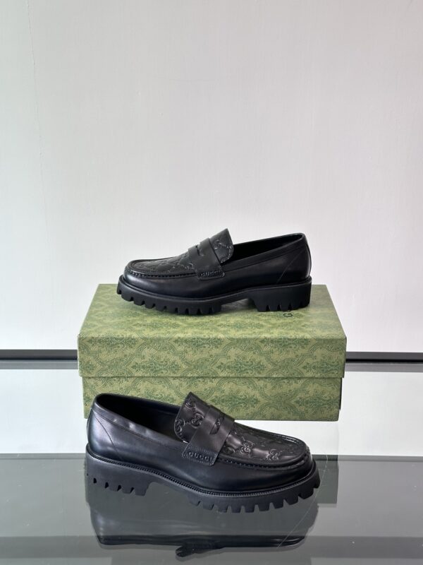 Gucci High End Genuine Leather Men's Casual Leather Shoes - Image 5
