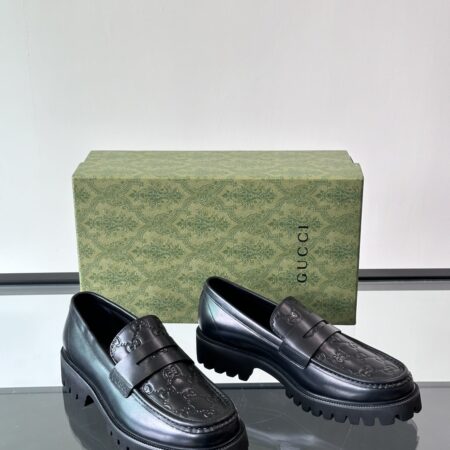 Gucci High End Genuine Leather Men's Casual Leather Shoes