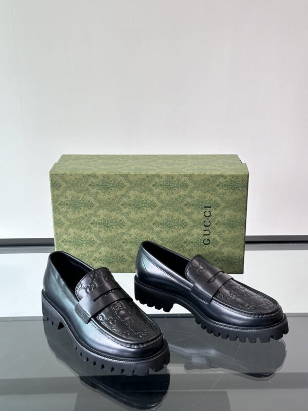 Gucci High End Genuine Leather Men's Casual Leather Shoes