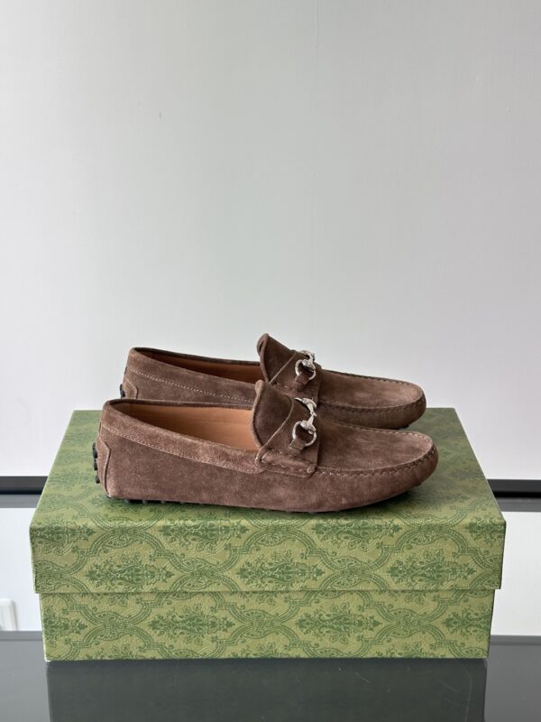 Gucci Men's Classic Cowhide Leather Bean Shoes Loafers - Image 2