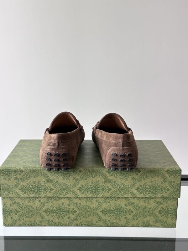Gucci Men's Classic Cowhide Leather Bean Shoes Loafers - Image 7