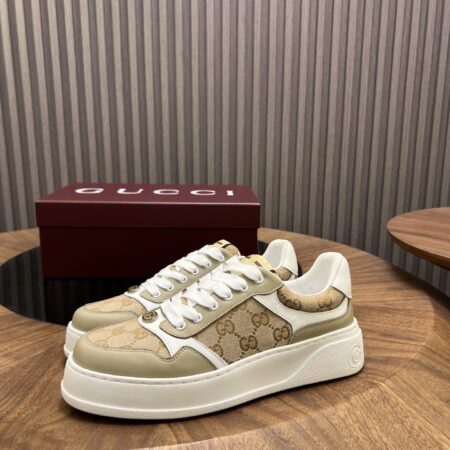 Gucci Men's Inner And Outer Cowhide Leather GG Sports Shoes