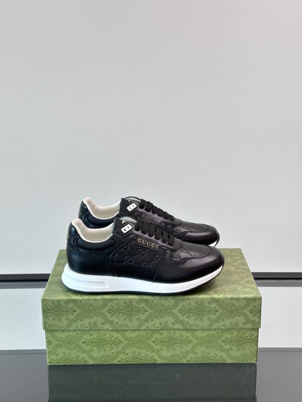 Gucci Men's Full Cowhide Leather GG Sports Shoes - Image 2