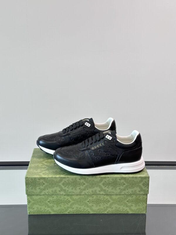 Gucci Men's Full Cowhide Leather GG Sports Shoes - Image 4
