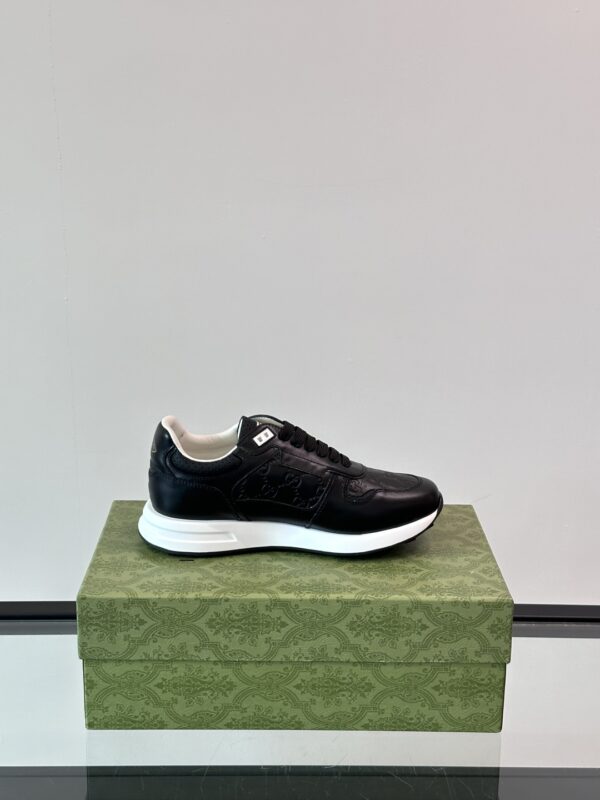 Gucci Men's Full Cowhide Leather GG Sports Shoes - Image 6
