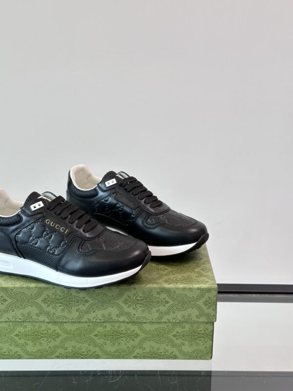 Gucci Men's Full Cowhide Leather GG Sports Shoes - Image 8