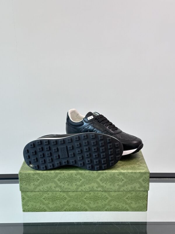 Gucci Men's Full Cowhide Leather GG Sports Shoes - Image 9