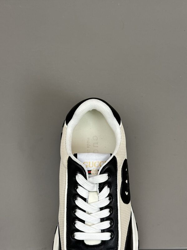 Gucci Men's Cowhide Leather Paired With Mesh Fabric Sports Shoes - Image 8