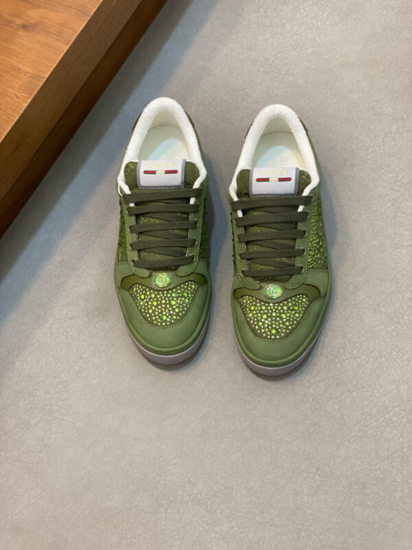 Gucci Men's Rhinestone Cowhide Leather Casual Sports Shoes - Image 2
