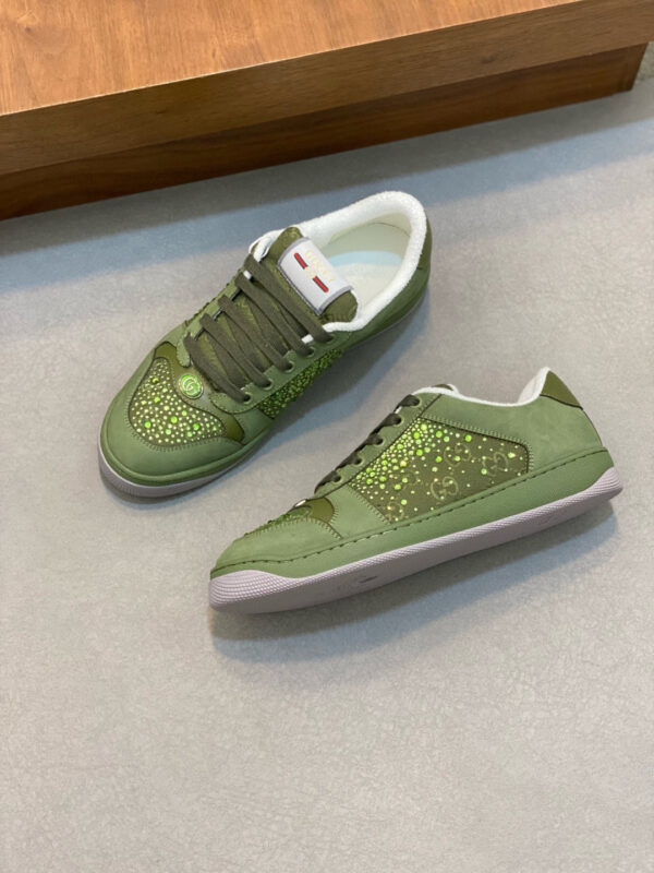 Gucci Men's Rhinestone Cowhide Leather Casual Sports Shoes - Image 5